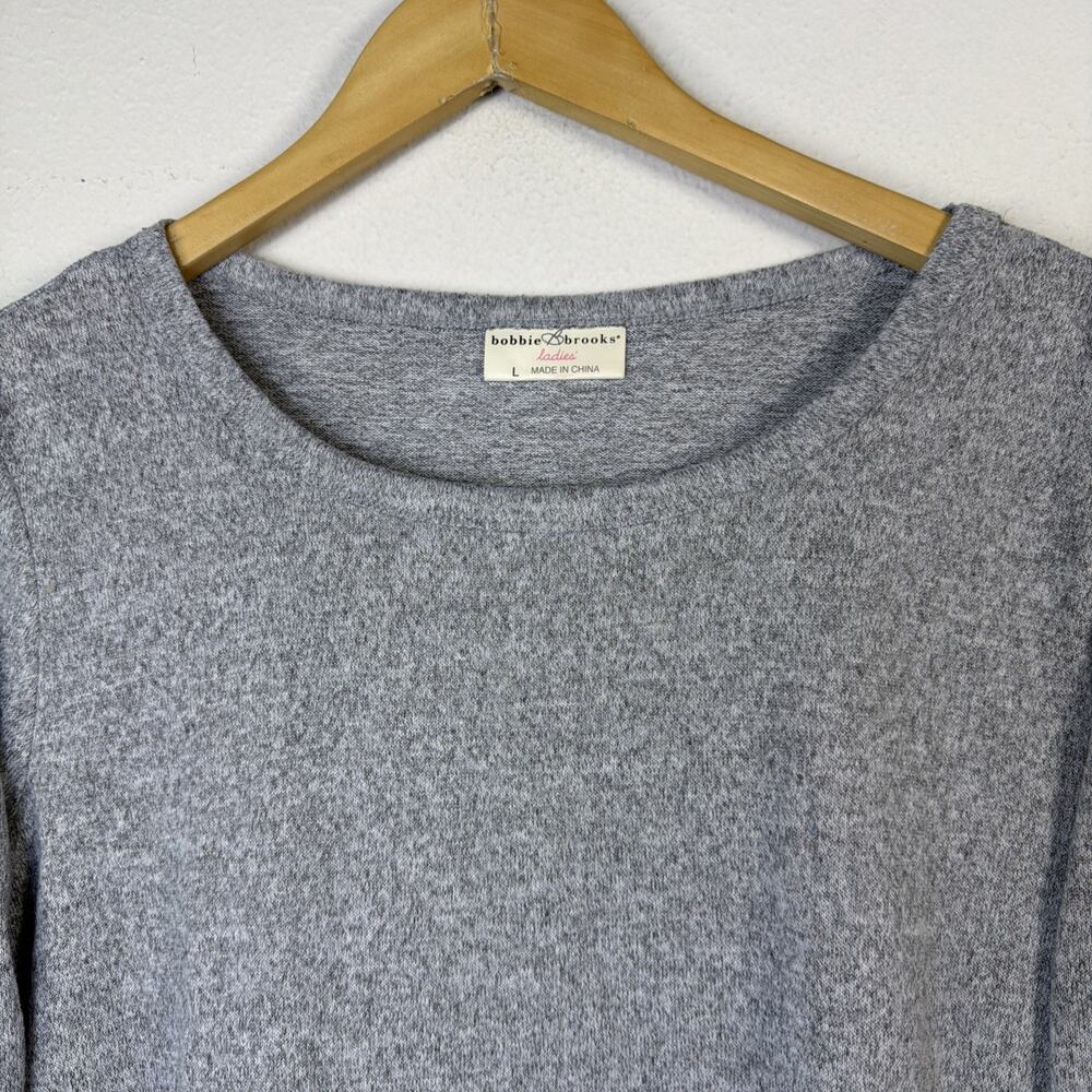 Bobbie Brooks women sweater dress grey large bohemian western romantic cottage - Picture 7 of 13